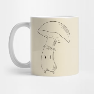 Boletus Mushroom Black Lineart Mug